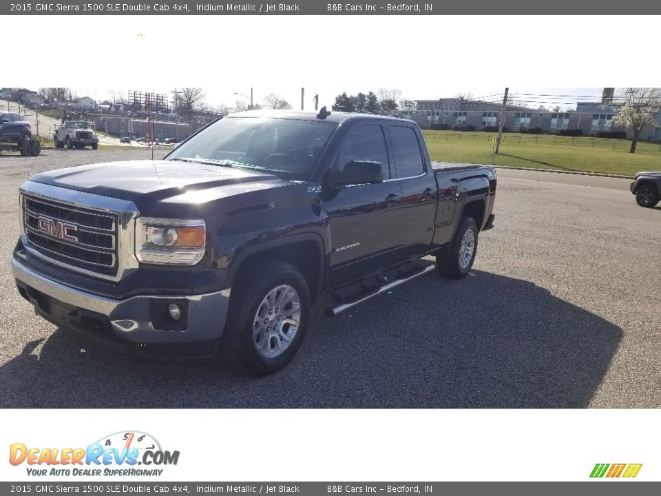 2015 GMC Sierra 1500 SLE Double Cab 4x4 Iridium Metallic / Jet Black Photo #31