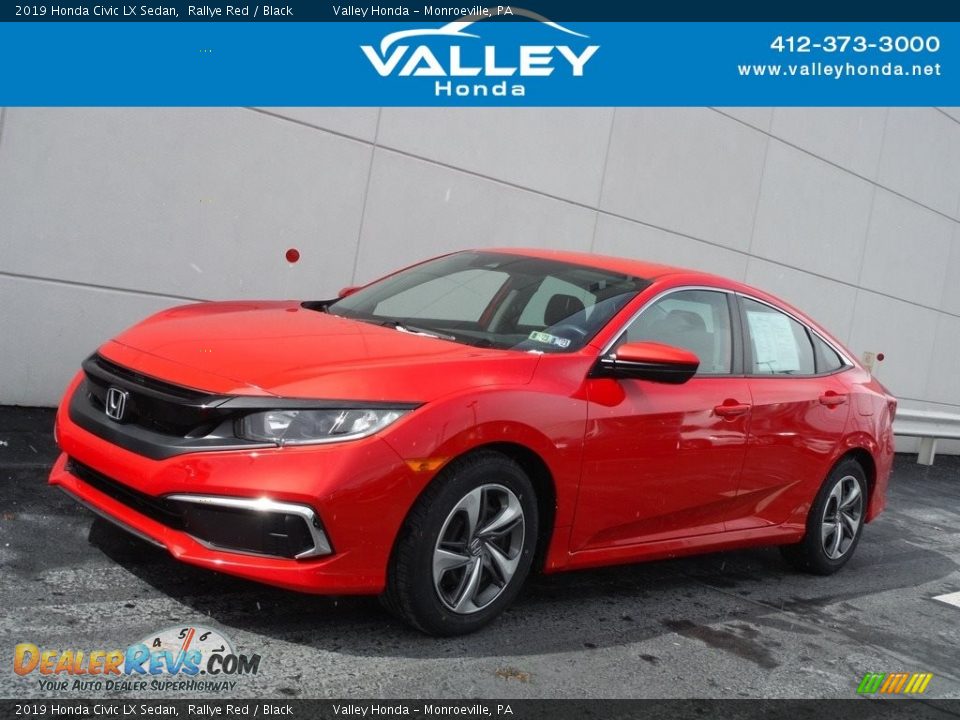 2019 Honda Civic LX Sedan Rallye Red / Black Photo #1