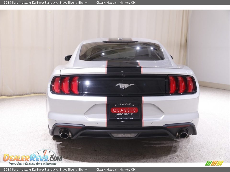 2019 Ford Mustang EcoBoost Fastback Ingot Silver / Ebony Photo #18