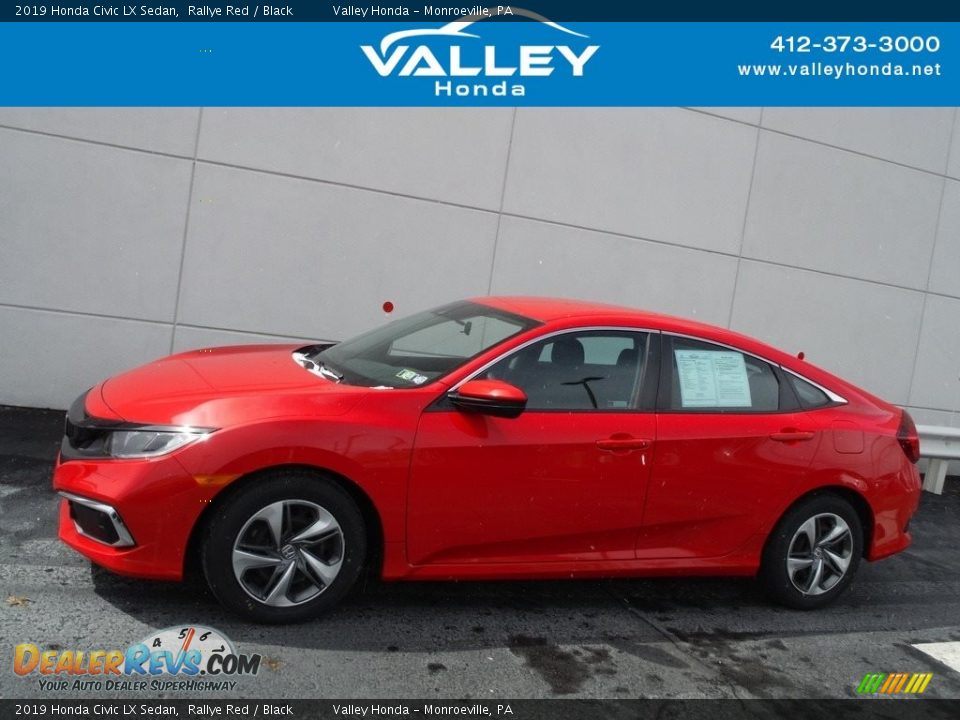 2019 Honda Civic LX Sedan Rallye Red / Black Photo #2