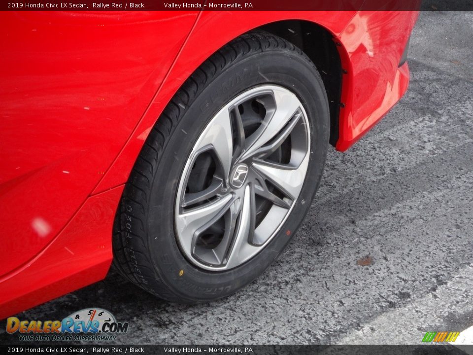 2019 Honda Civic LX Sedan Rallye Red / Black Photo #3