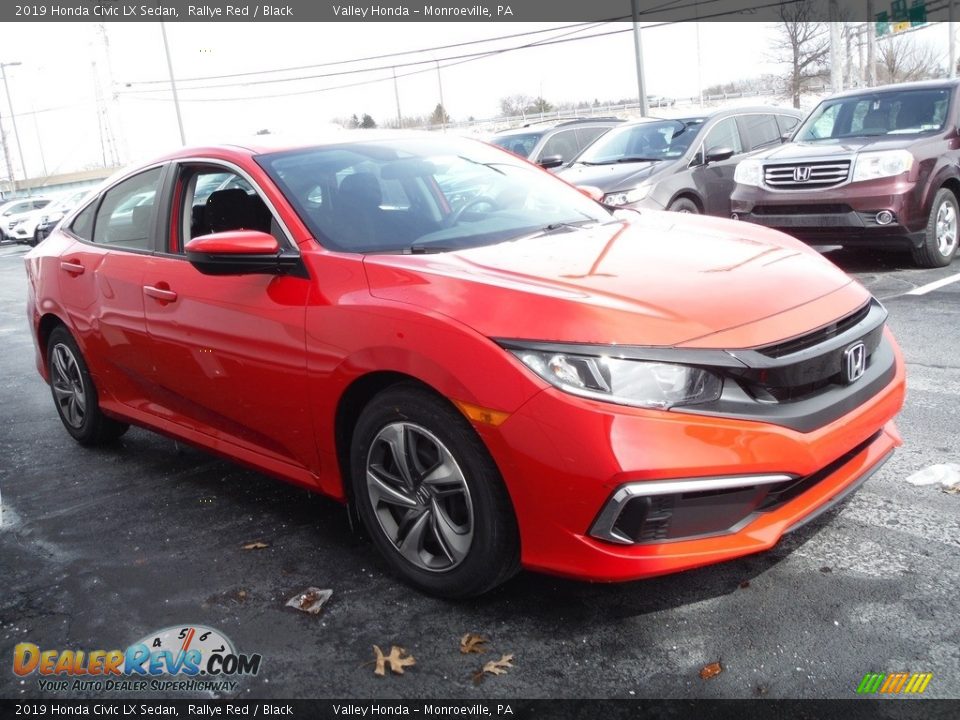 2019 Honda Civic LX Sedan Rallye Red / Black Photo #5