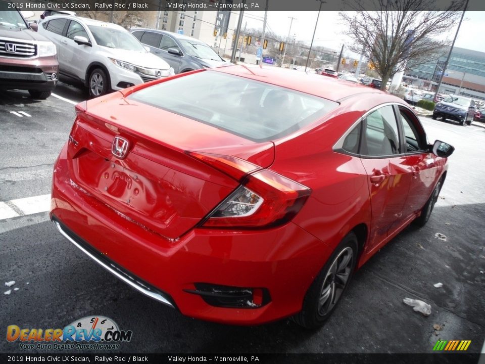 2019 Honda Civic LX Sedan Rallye Red / Black Photo #7