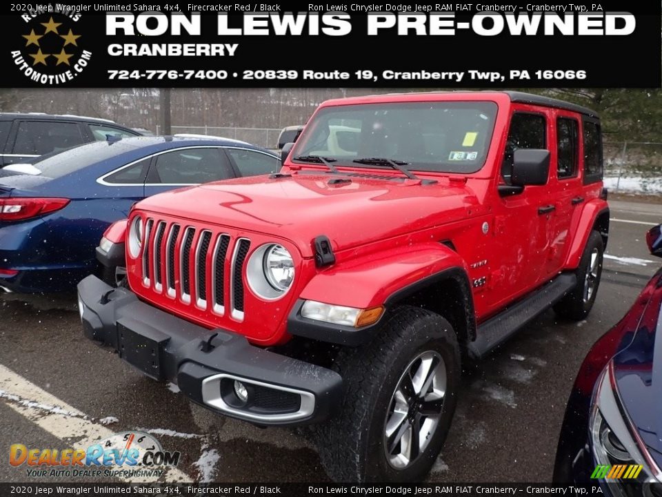 2020 Jeep Wrangler Unlimited Sahara 4x4 Firecracker Red / Black Photo #1