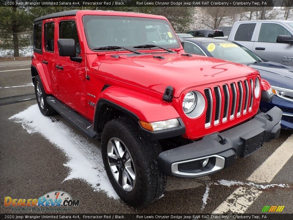 2020 Jeep Wrangler Unlimited Sahara 4x4 Firecracker Red / Black Photo #2