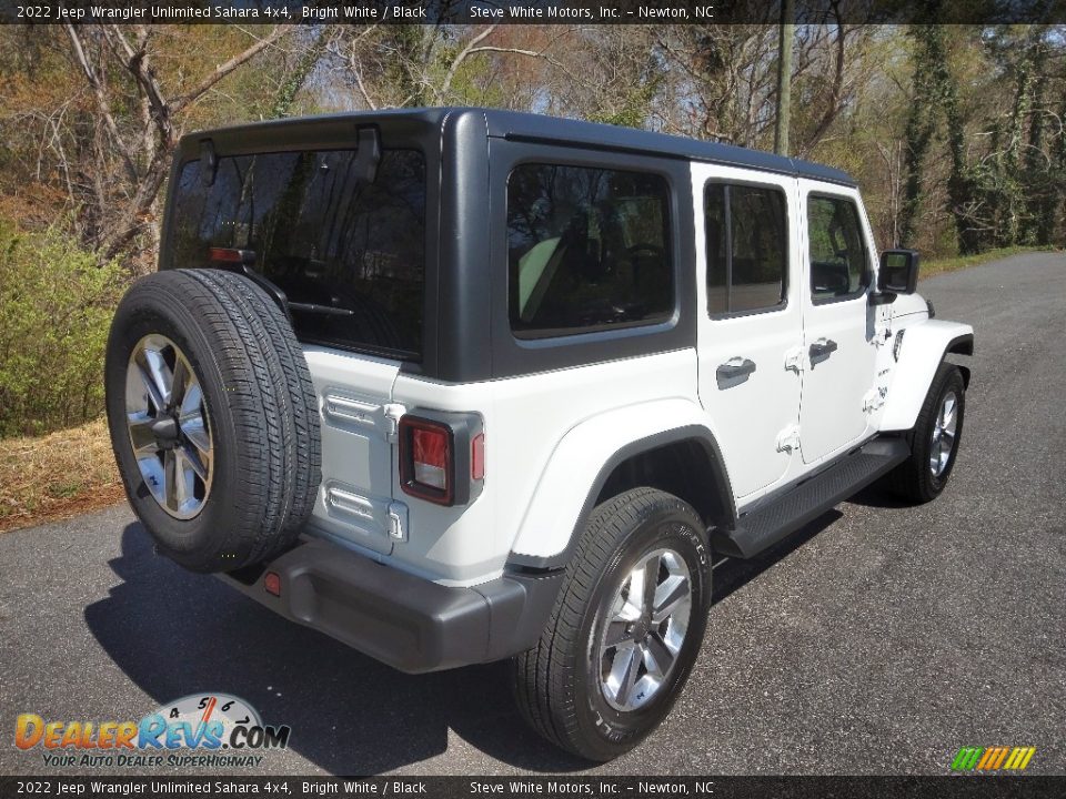 2022 Jeep Wrangler Unlimited Sahara 4x4 Bright White / Black Photo #6