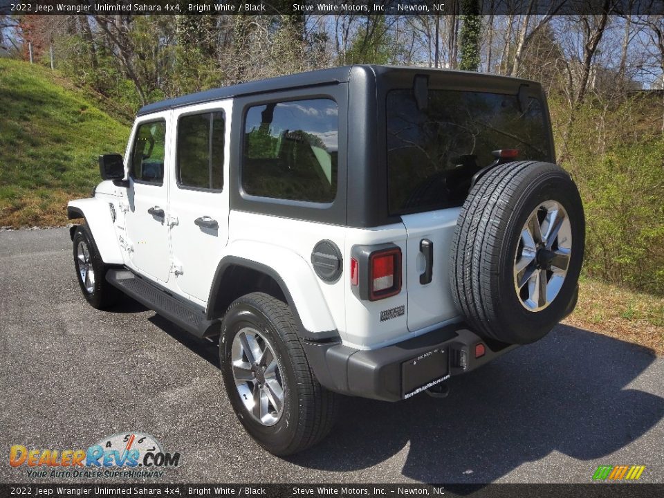 2022 Jeep Wrangler Unlimited Sahara 4x4 Bright White / Black Photo #8