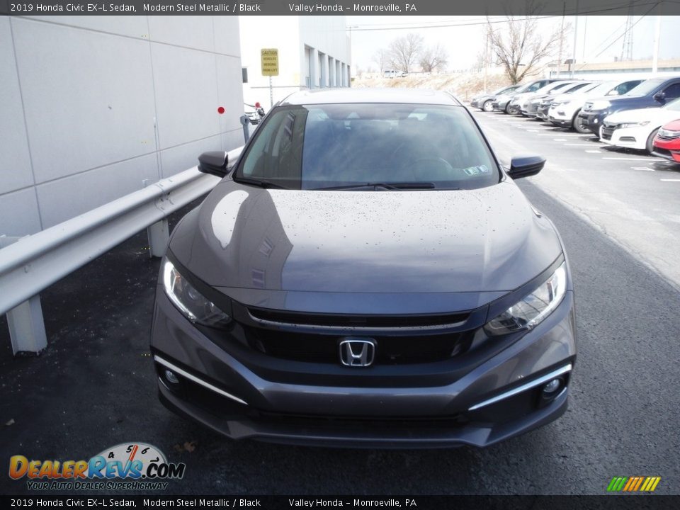 2019 Honda Civic EX-L Sedan Modern Steel Metallic / Black Photo #5