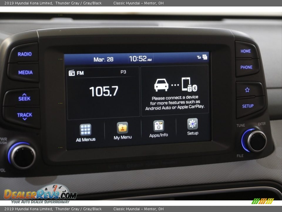 2019 Hyundai Kona Limited Thunder Gray / Gray/Black Photo #10