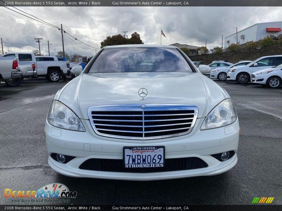 2008 Mercedes-Benz S 550 Sedan Arctic White / Black Photo #2