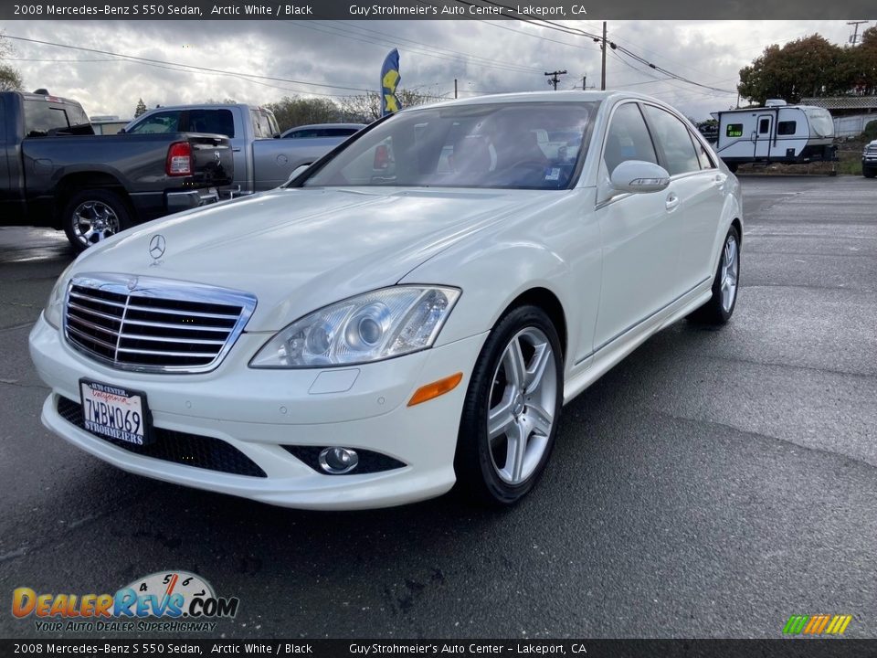 2008 Mercedes-Benz S 550 Sedan Arctic White / Black Photo #3