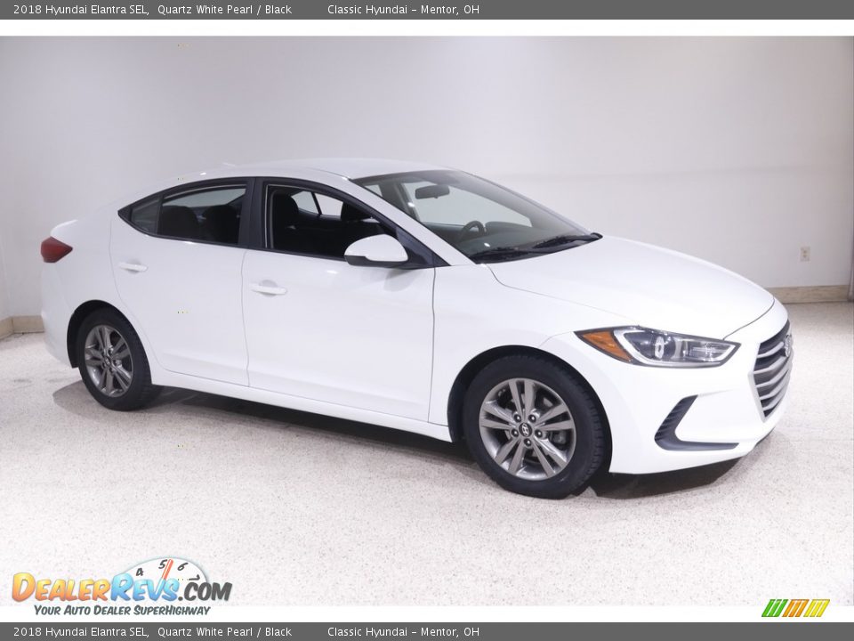 2018 Hyundai Elantra SEL Quartz White Pearl / Black Photo #1