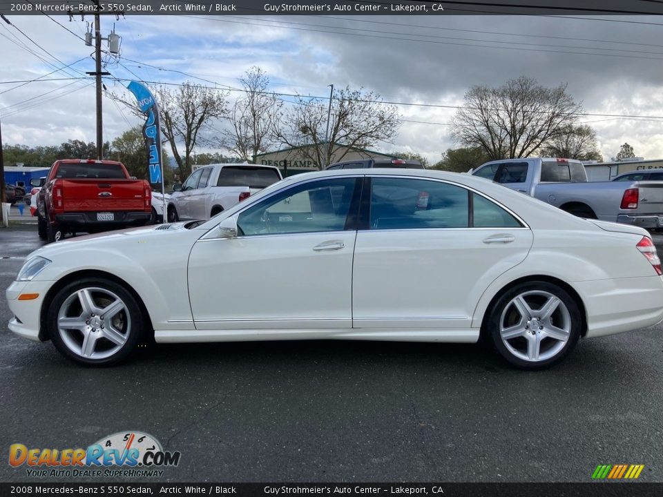 2008 Mercedes-Benz S 550 Sedan Arctic White / Black Photo #4