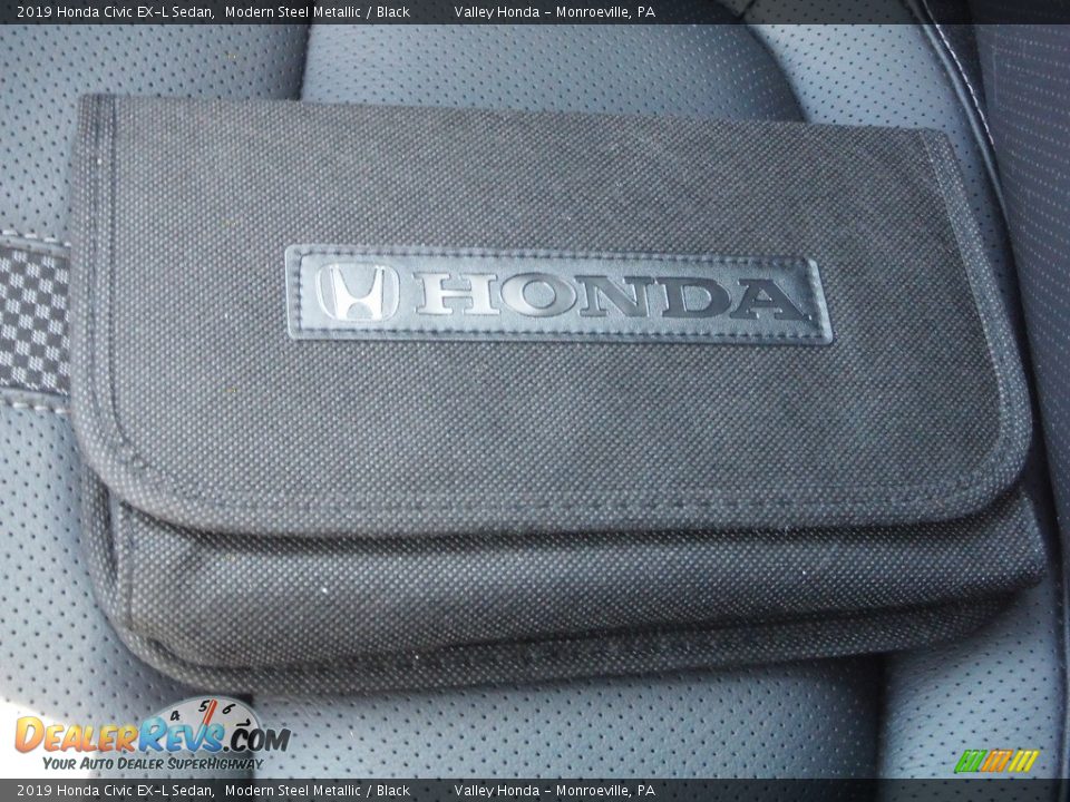 2019 Honda Civic EX-L Sedan Modern Steel Metallic / Black Photo #30