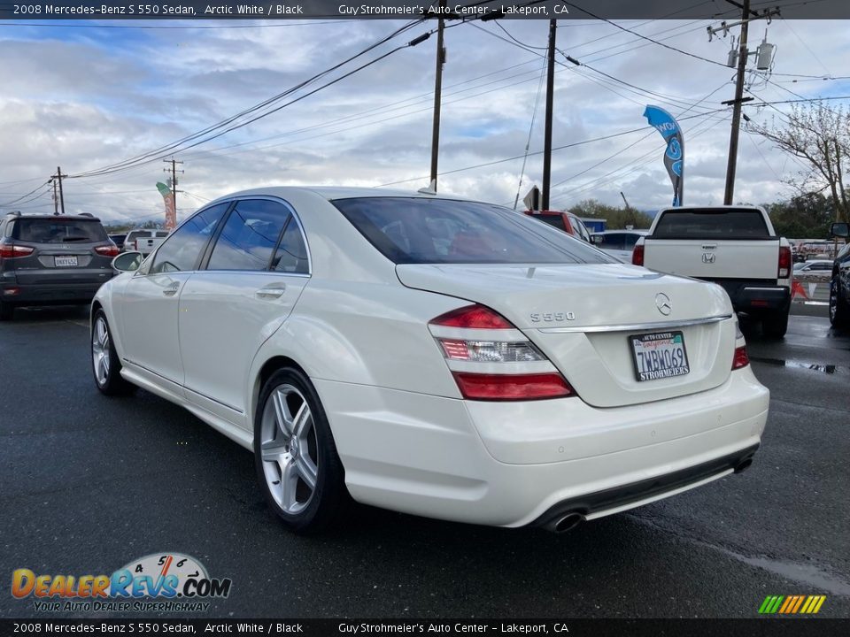 2008 Mercedes-Benz S 550 Sedan Arctic White / Black Photo #5