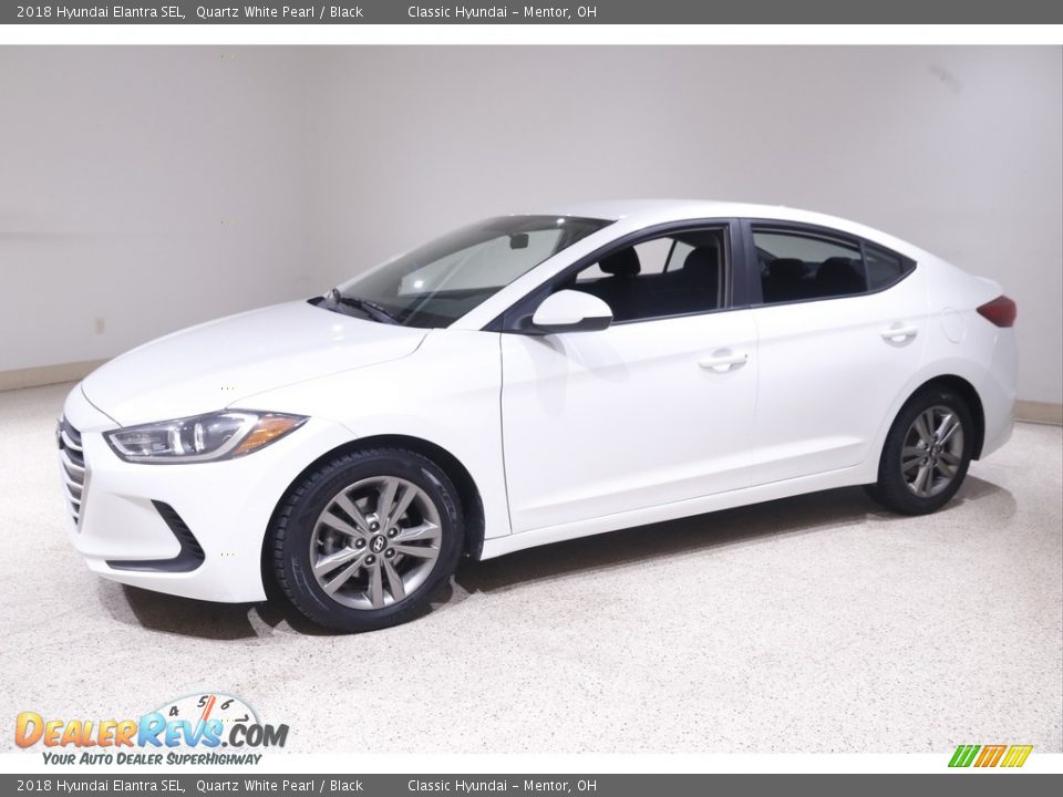2018 Hyundai Elantra SEL Quartz White Pearl / Black Photo #3