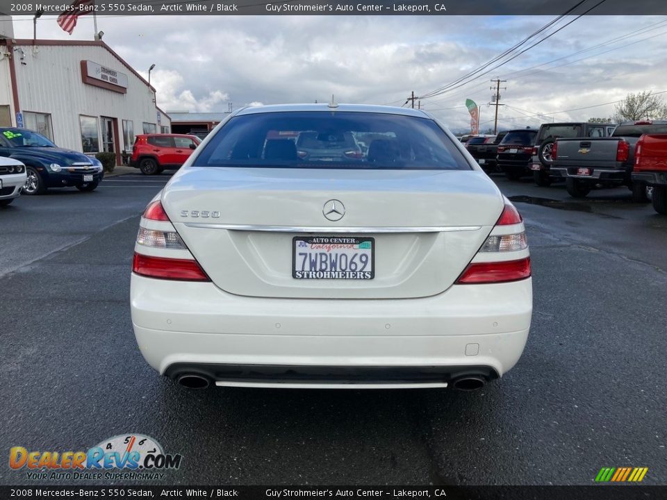 2008 Mercedes-Benz S 550 Sedan Arctic White / Black Photo #6