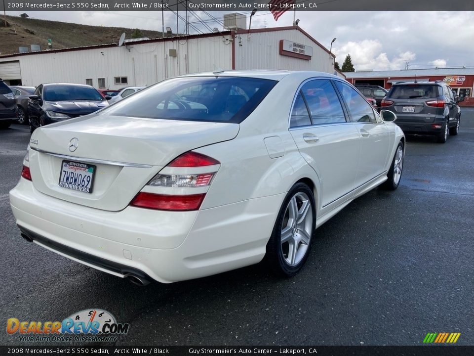 2008 Mercedes-Benz S 550 Sedan Arctic White / Black Photo #7