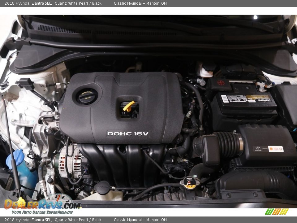 2018 Hyundai Elantra SEL Quartz White Pearl / Black Photo #17