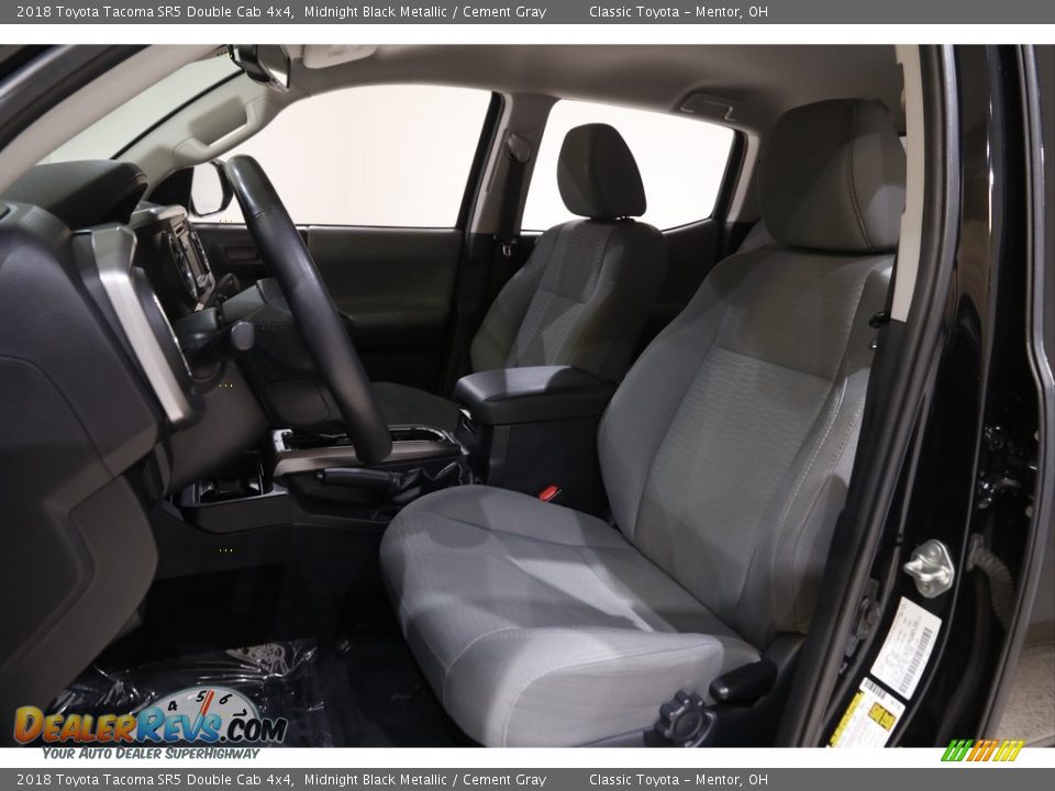 2018 Toyota Tacoma SR5 Double Cab 4x4 Midnight Black Metallic / Cement Gray Photo #5