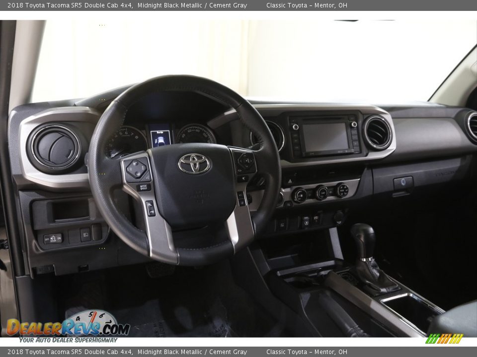 2018 Toyota Tacoma SR5 Double Cab 4x4 Midnight Black Metallic / Cement Gray Photo #6