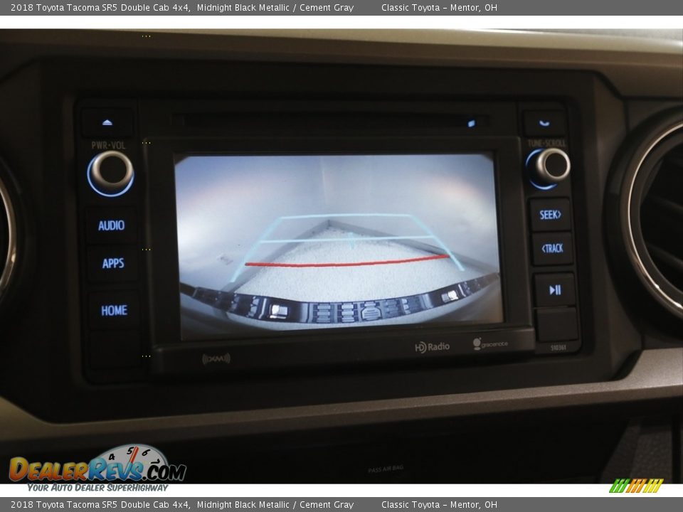 2018 Toyota Tacoma SR5 Double Cab 4x4 Midnight Black Metallic / Cement Gray Photo #11