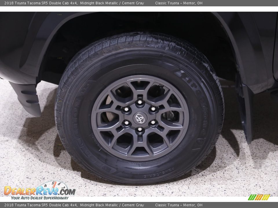 2018 Toyota Tacoma SR5 Double Cab 4x4 Midnight Black Metallic / Cement Gray Photo #19