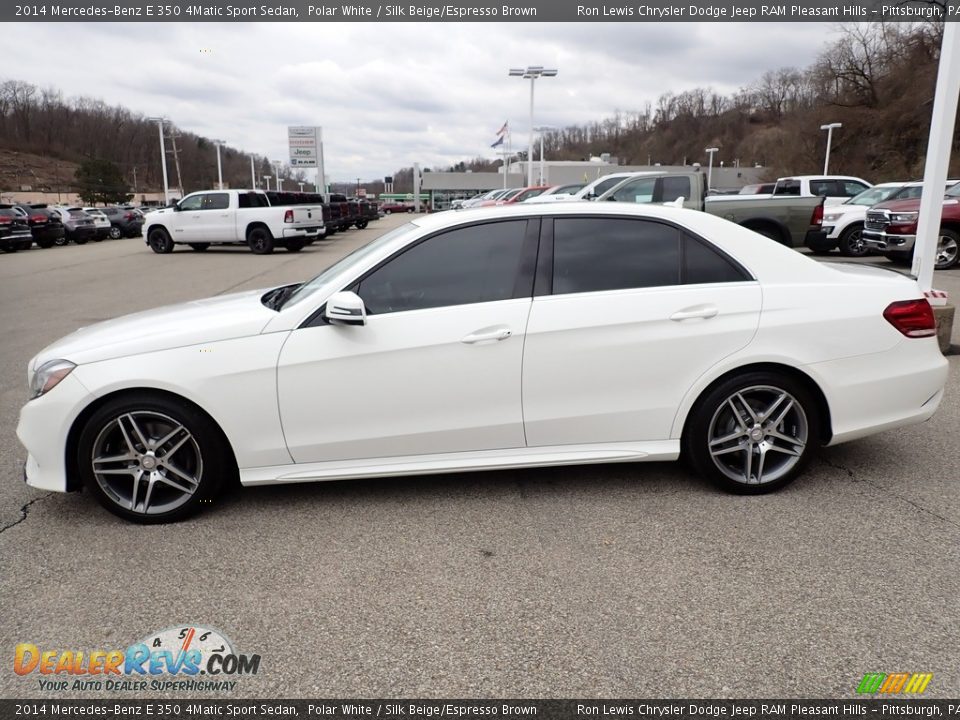 2014 Mercedes-Benz E 350 4Matic Sport Sedan Polar White / Silk Beige/Espresso Brown Photo #2