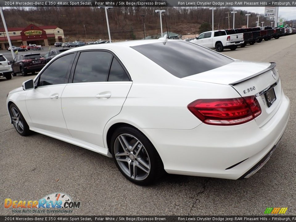 2014 Mercedes-Benz E 350 4Matic Sport Sedan Polar White / Silk Beige/Espresso Brown Photo #3