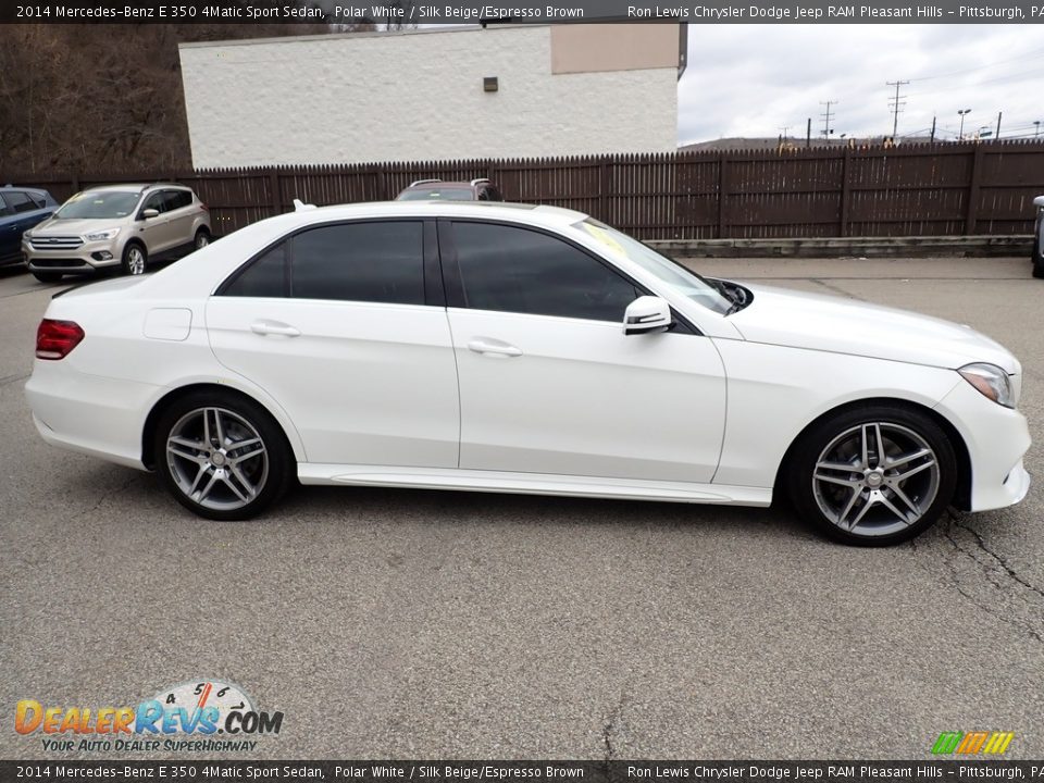 2014 Mercedes-Benz E 350 4Matic Sport Sedan Polar White / Silk Beige/Espresso Brown Photo #7