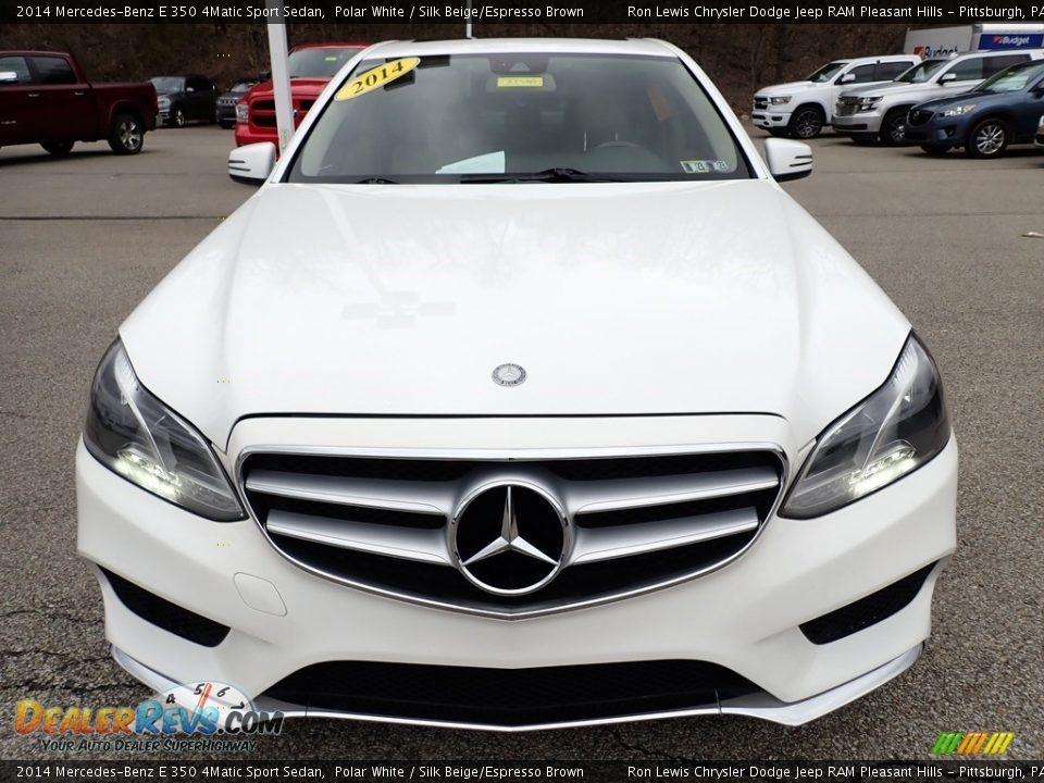 2014 Mercedes-Benz E 350 4Matic Sport Sedan Polar White / Silk Beige/Espresso Brown Photo #9