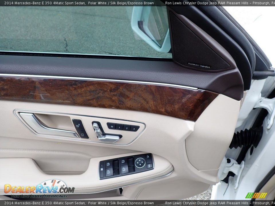 2014 Mercedes-Benz E 350 4Matic Sport Sedan Polar White / Silk Beige/Espresso Brown Photo #14