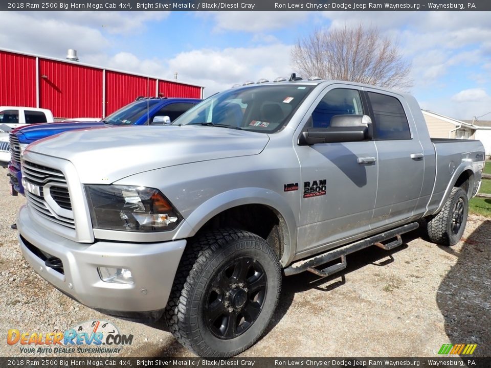 2018 Ram 2500 Big Horn Mega Cab 4x4 Bright Silver Metallic / Black/Diesel Gray Photo #1