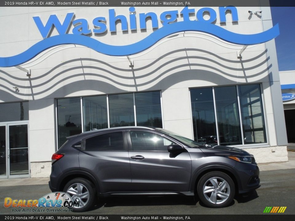 2019 Honda HR-V EX AWD Modern Steel Metallic / Black Photo #2