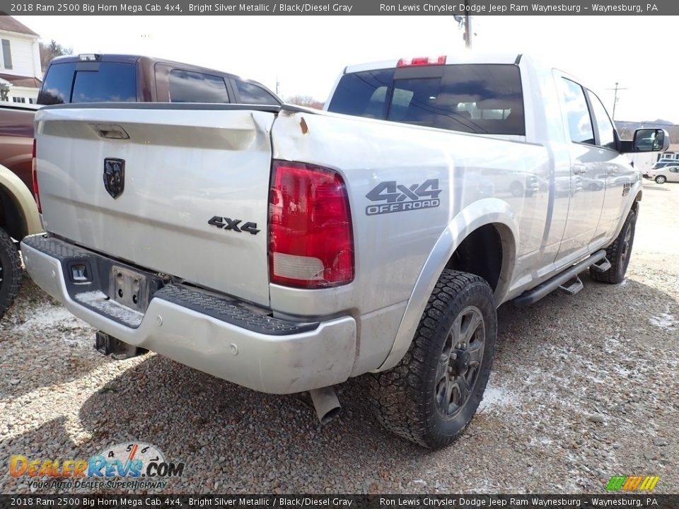 2018 Ram 2500 Big Horn Mega Cab 4x4 Bright Silver Metallic / Black/Diesel Gray Photo #3