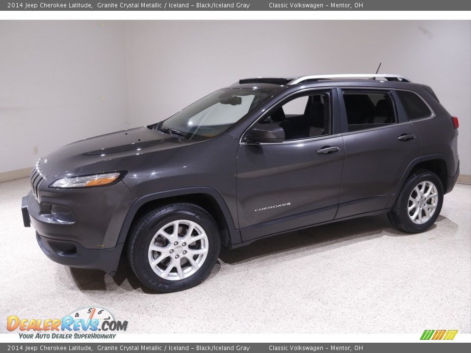 2014 Jeep Cherokee Latitude Granite Crystal Metallic / Iceland - Black/Iceland Gray Photo #3