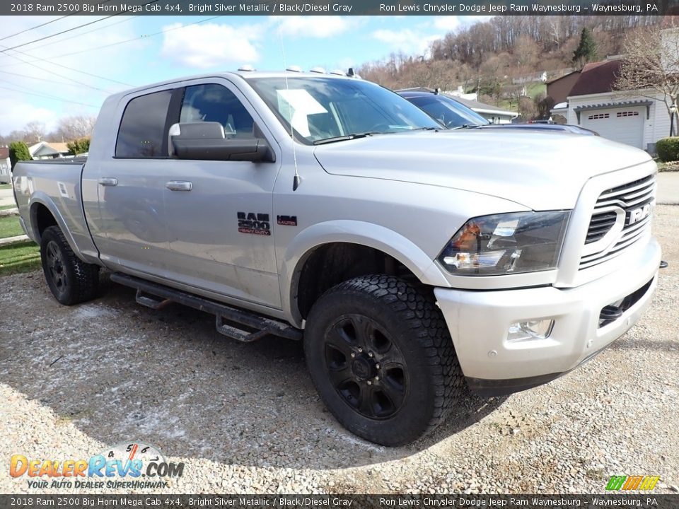 2018 Ram 2500 Big Horn Mega Cab 4x4 Bright Silver Metallic / Black/Diesel Gray Photo #4