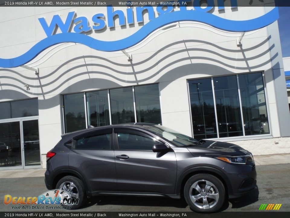 2019 Honda HR-V LX AWD Modern Steel Metallic / Black Photo #2