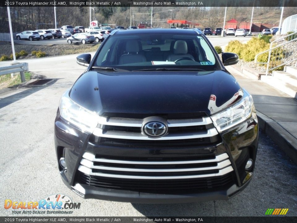 2019 Toyota Highlander XLE AWD Midnight Black Metallic / Ash Photo #13