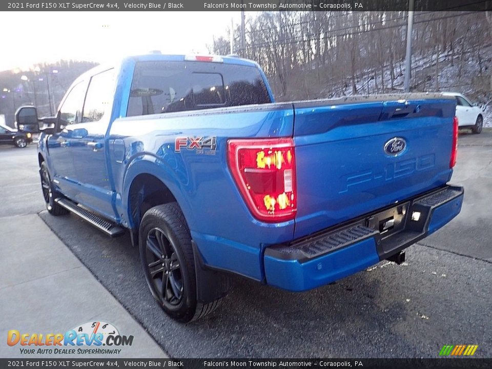 2021 Ford F150 XLT SuperCrew 4x4 Velocity Blue / Black Photo #3