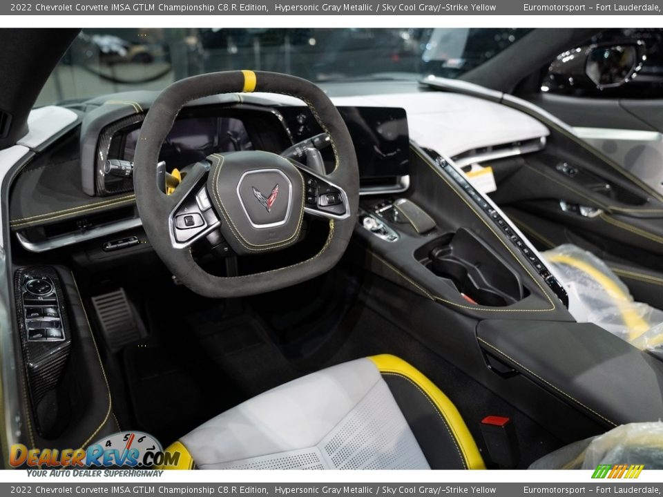 Sky Cool Gray/­Strike Yellow Interior - 2022 Chevrolet Corvette IMSA GTLM Championship C8.R Edition Photo #2