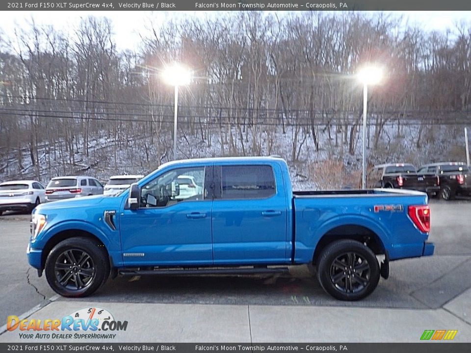 Velocity Blue 2021 Ford F150 XLT SuperCrew 4x4 Photo #4