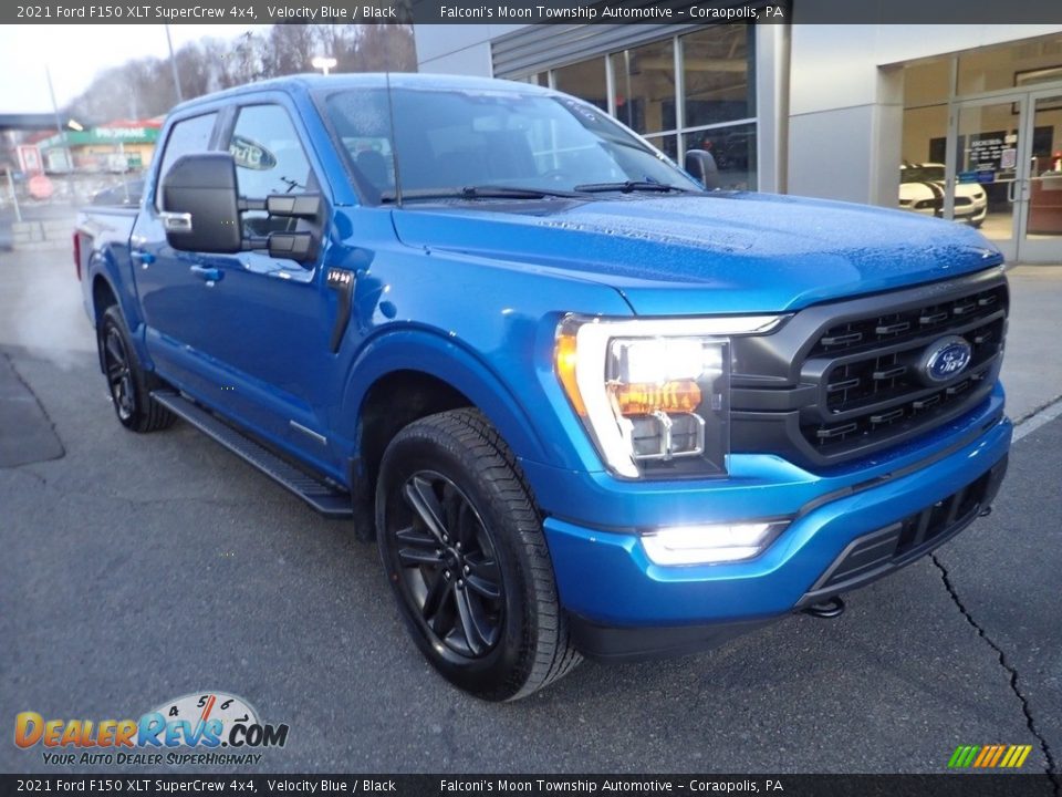 2021 Ford F150 XLT SuperCrew 4x4 Velocity Blue / Black Photo #7