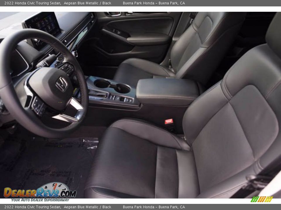 2022 Honda Civic Touring Sedan Aegean Blue Metallic / Black Photo #3