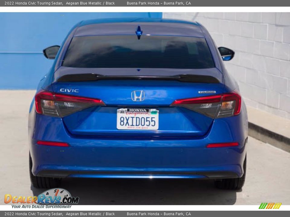 2022 Honda Civic Touring Sedan Aegean Blue Metallic / Black Photo #9