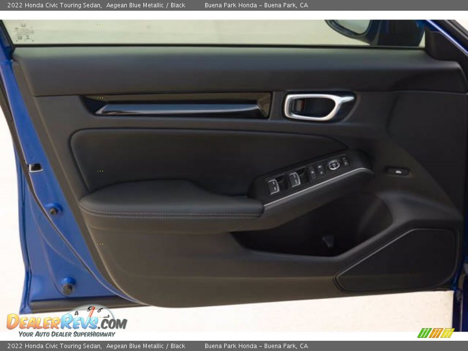 2022 Honda Civic Touring Sedan Aegean Blue Metallic / Black Photo #30