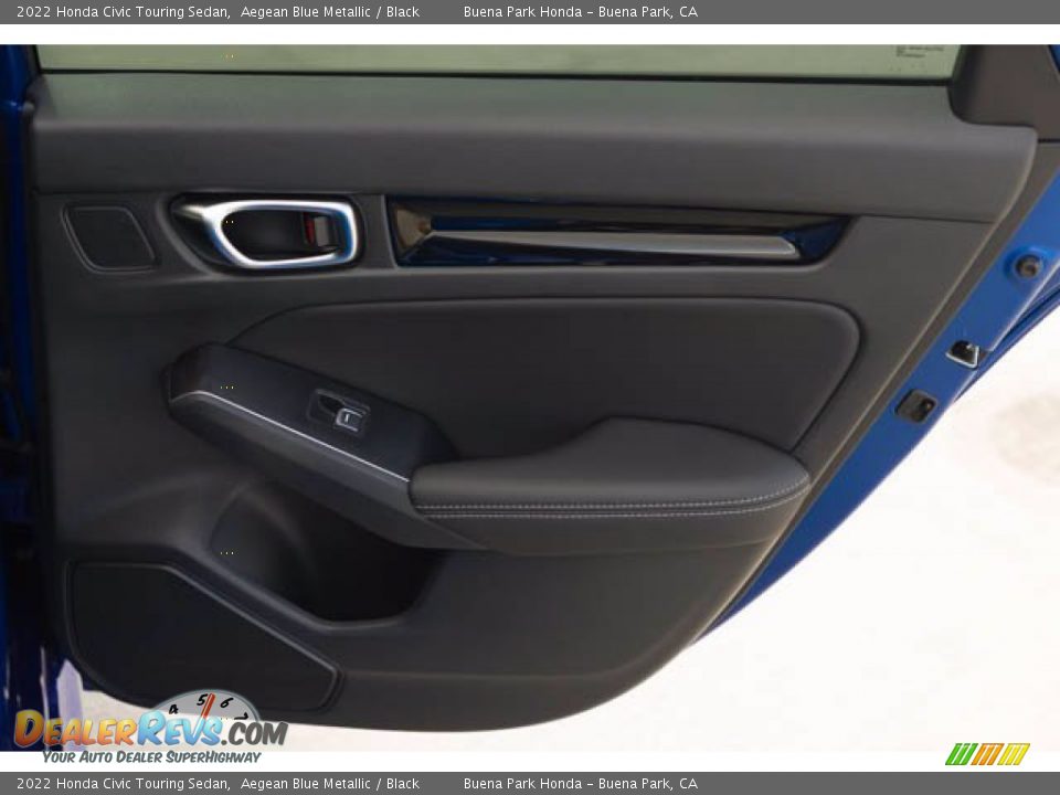 2022 Honda Civic Touring Sedan Aegean Blue Metallic / Black Photo #33