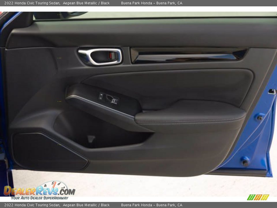 2022 Honda Civic Touring Sedan Aegean Blue Metallic / Black Photo #34