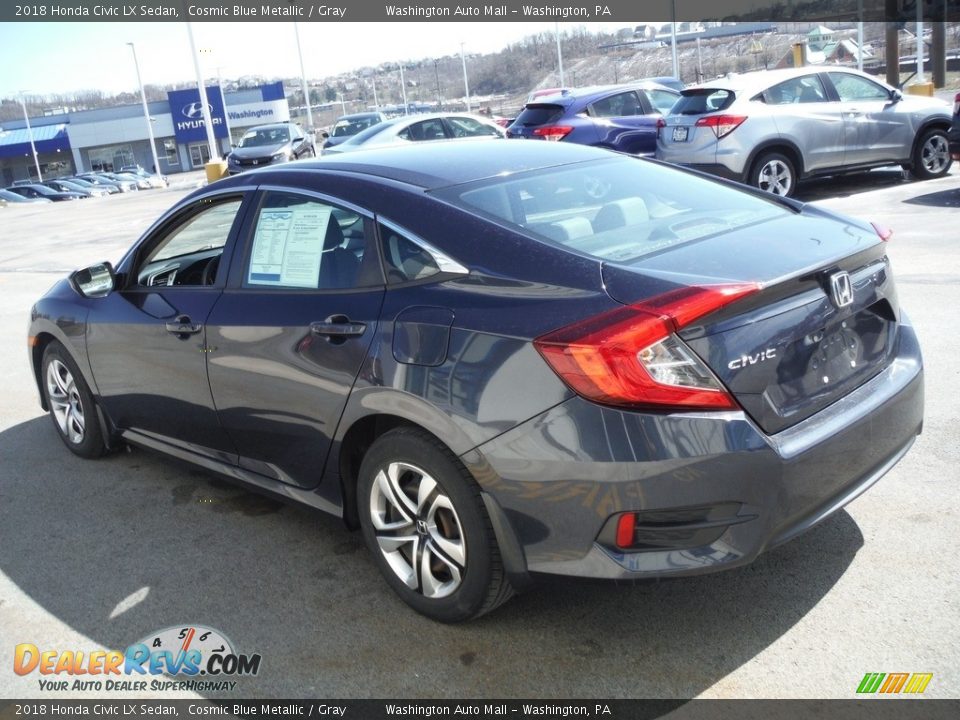 2018 Honda Civic LX Sedan Cosmic Blue Metallic / Gray Photo #6