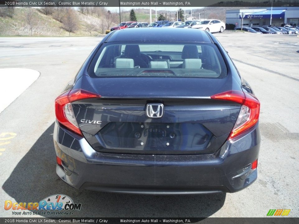 2018 Honda Civic LX Sedan Cosmic Blue Metallic / Gray Photo #7